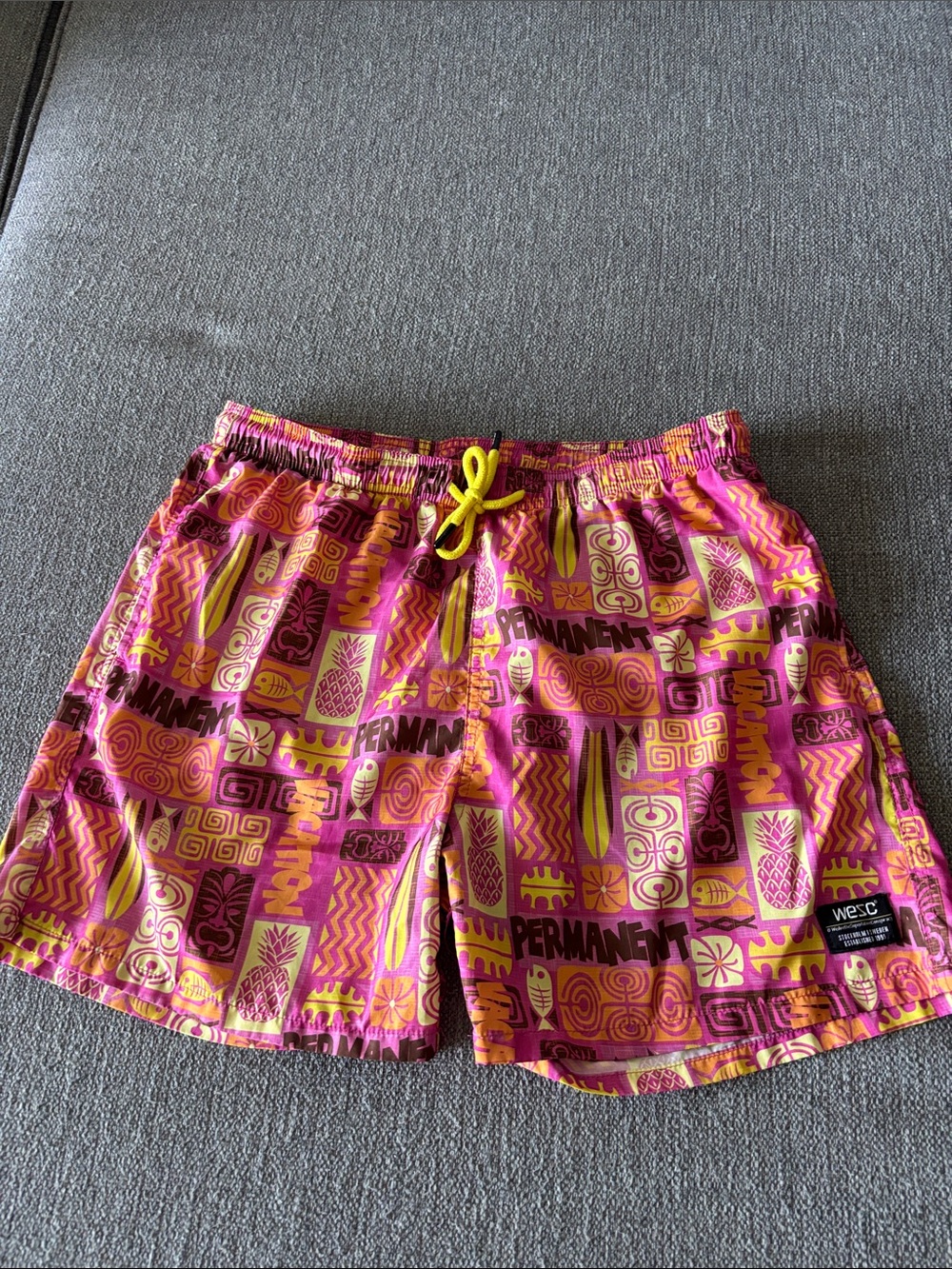 WESC swim trunks- permanent vacation Size Lg